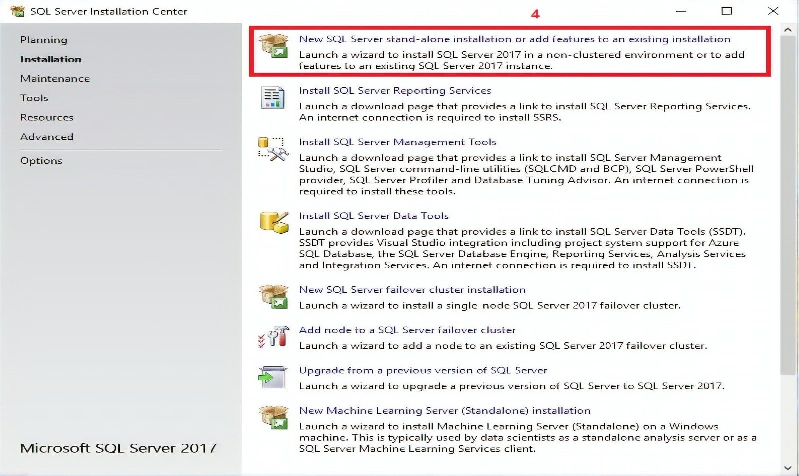 مراحل نصب SQL Server 