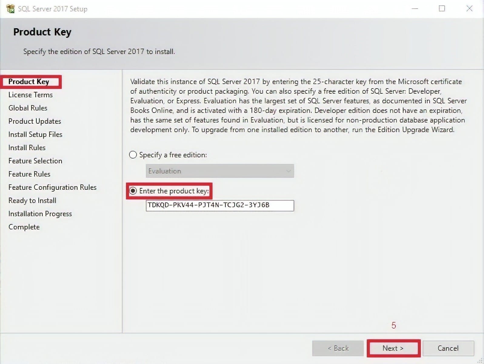 گام به گام نصب SQL Server 